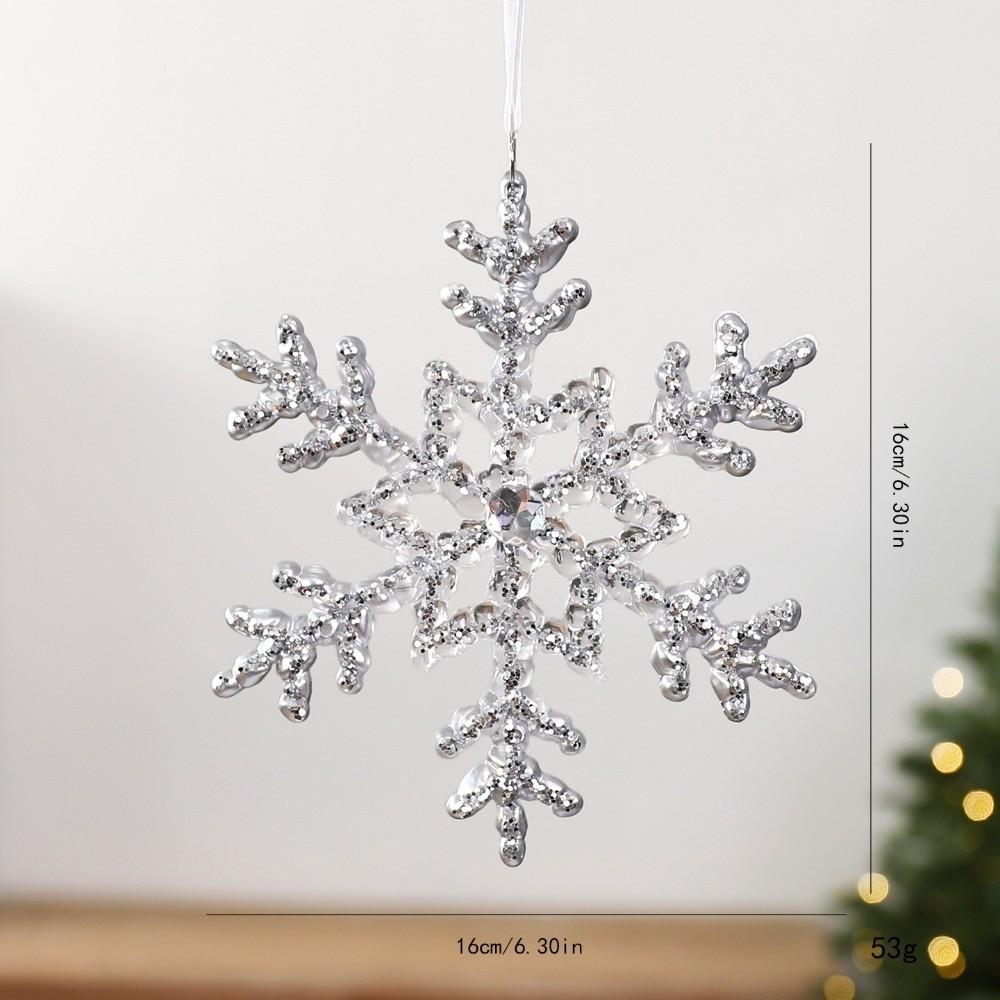 Snowflake Christmas Crystal Pendants Acrylic Hanging Ornaments Christmas Tree Ornaments  Christmas