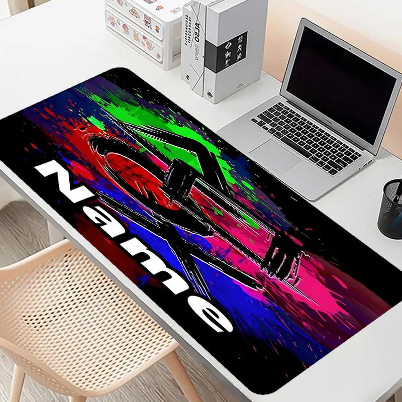 Custom Name Personalized Game on Pattern Mousepad, Laptop PC Desk Mat, Decorative Desk Mat for Home Keyboard Pad Gift