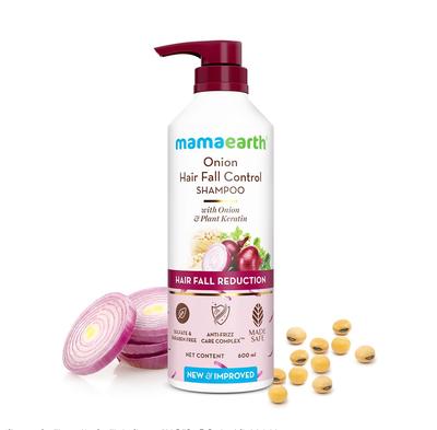 Mamaearth Onion Shampoo for Hair Growth and Hair Fall Control with Onion and Plant Keratin | Reduces Hair Fall | Strengthens & Smoothens Hair | For