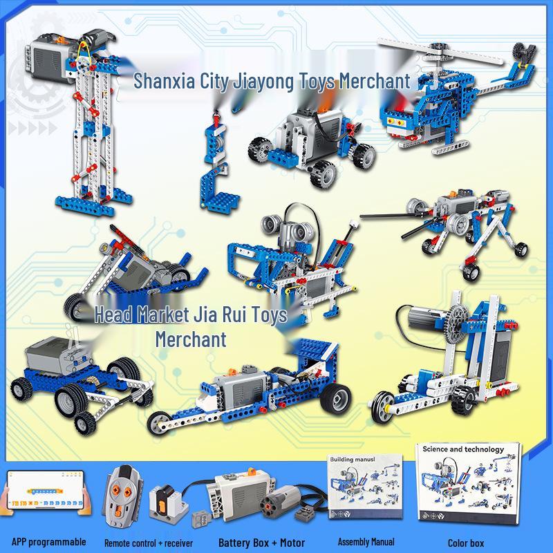 Englischkompatibler Wissenschafts- & Bildungs-Roboter-Bausatz zum Programmieren für Kinder, passt zu LEGO 9686.