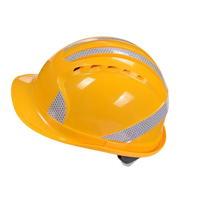 Practical Reflective Safety Helmet Protective Cap Ventilate ABS For Road Workers