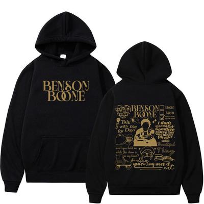 Benson Boone American Heart Tour 2025 Hoodies Men Women Fashion Hip Hop Hooded Sweatshirts Oversized Vintage Pullovers Fan Gifts
