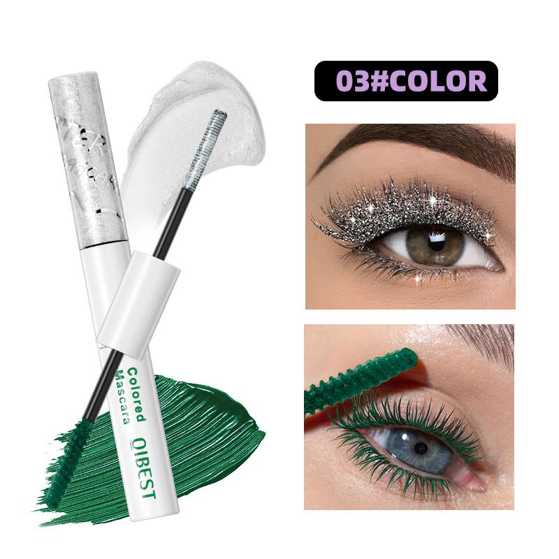 Shimmering Mascara Sparkle Crushed Color Pearlescent Matte Waterproof Volumizing Curling Mascara