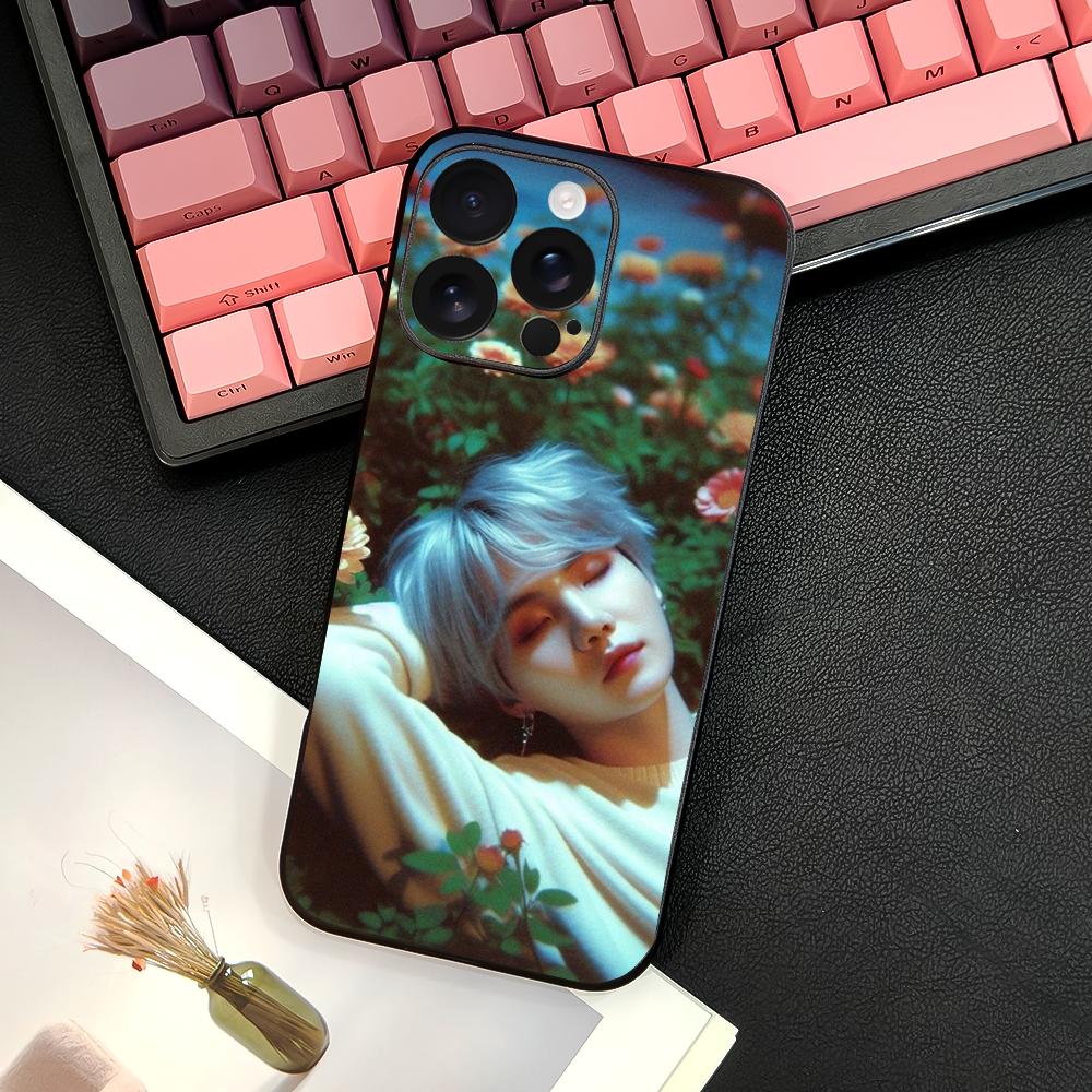 A-Agust D Yoongi S-Suga Phone Case For IPhone 16 15 14 13 12 11 PRO MAX PLUS Mini TPU Soft To Skin-friendly Cover