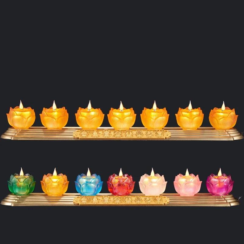1 Pc Simulated Candle Buddhist Tools in Buddhist Temples Home Decoration Pray for Auspiciousness  home accessories feng shui