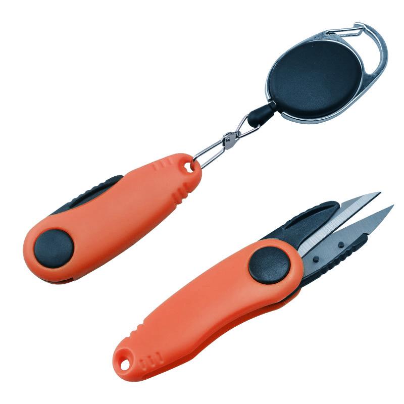 Small Scissors Foldable Fishing Kit Shrimp-type Fishing Line Cutter Clipper Nipper Hook Sharpener Fly Tying Tool Tackle Gear