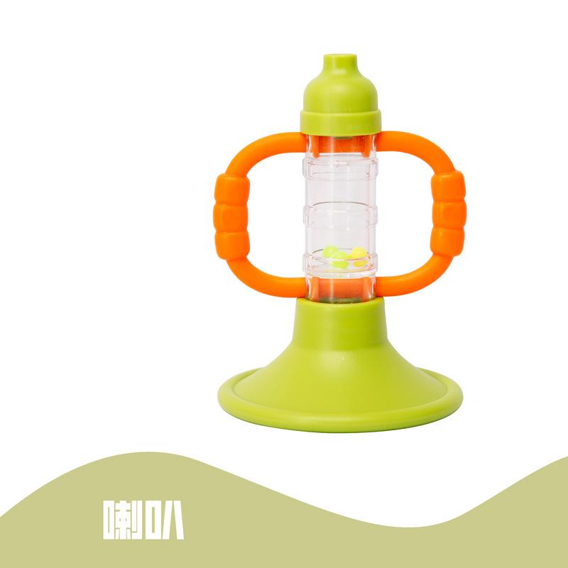 Baby Clutch Ball Rattle Fitness Soft Glue Hand Rattle, Fish Skewer Toothpaste Infant 0-1 Years Old Educational Toy