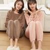 Dámská útulná souprava z korálového fleecu - Slim & volný střih, univerzální pro domácí nebo venkovní nošení