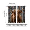 Set Of 2 Filtering Curtains Excluding Rods Non Movable Without Batteries Highland Cow Use Bedrooms Living Rooms Curtain Polyester Ideal For Great Room