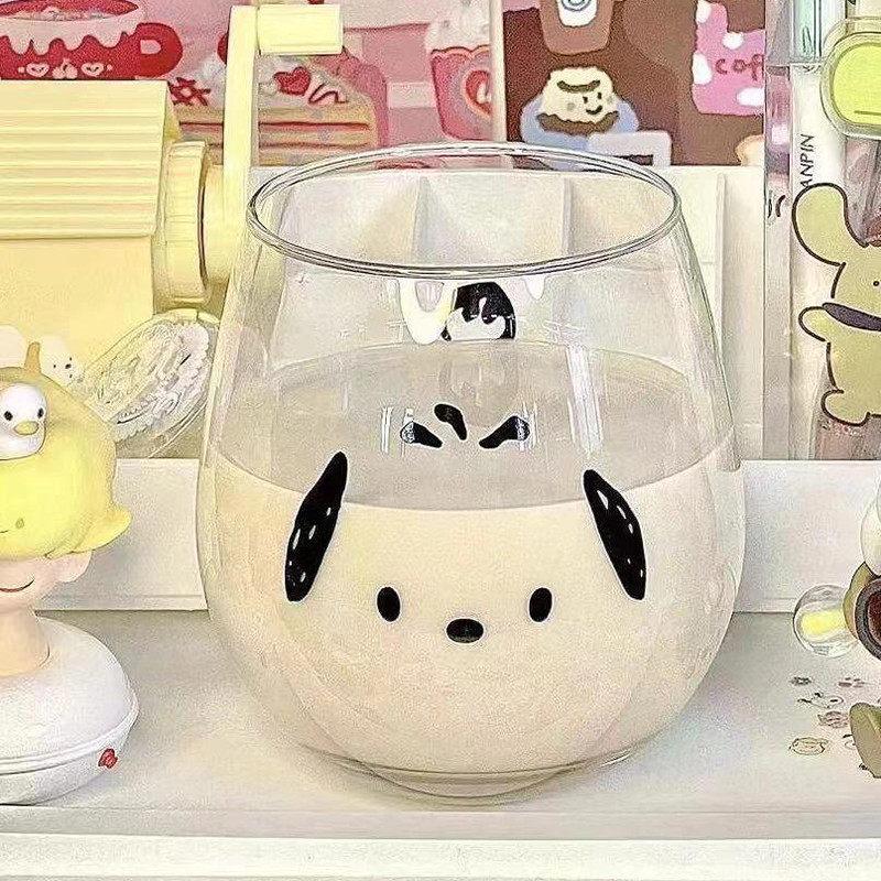 ZISIZ Cute Cat Glass Water Cup