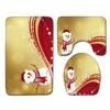 Christmas Bathroom Floor Mat Toilet Three-Piece Set