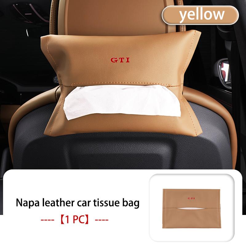 TMBCU1 Leather Car Tissue Storage Bag Back Seat Hanging Tissue Box For Volkswagen VW Passat B5 B5.5 2000- 2007 2008 2009 2010 Touareg