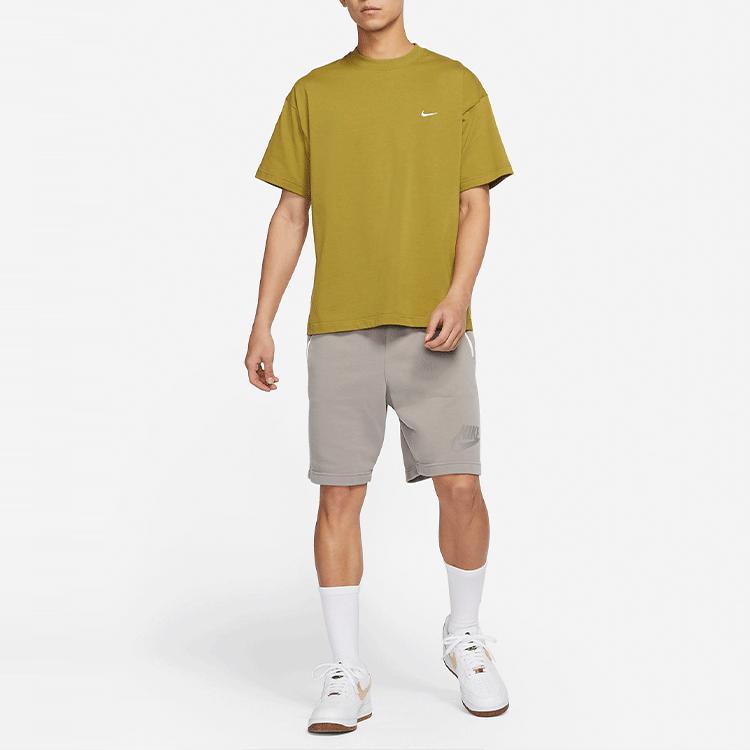 Nike Solo Swoosh Crew Neck Sports T-Shirt Men Tops Desert-Moss DA0321-318