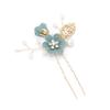 NUOBESTY Wedding Hair Comb - 4pcs Handmade Fashion Hair Comb Set with Rhinestone Bridal Headpiece Hair Accessories for Wedding Dress (Green)