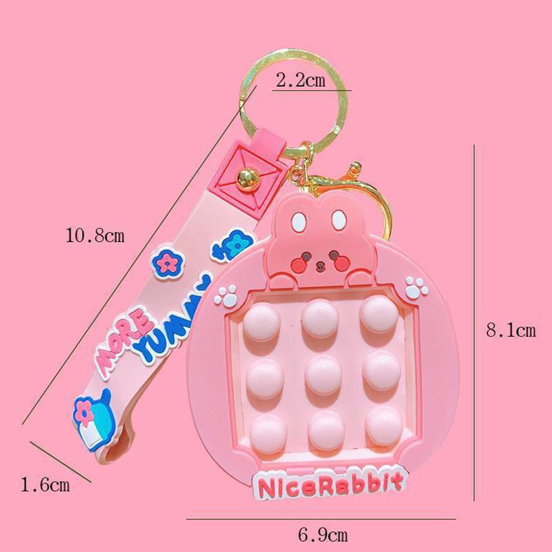 Cute Animals Fidget Toy Kneading Keychain Dinosaur Bear Rabbit Duck Keychain Pendant Adult Stress Reduction Toy