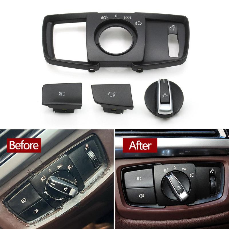 Car Head Lamp Rotary Headlight Switch Cover Foglight Button For BMW 2 Series X5 X6 X5M X6M F15 F16 F85 F86 F45 F46 61319311727