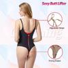 Body con spalline sottili in pizzo, schiena a T, con sostegno al seno e modellante in vita
