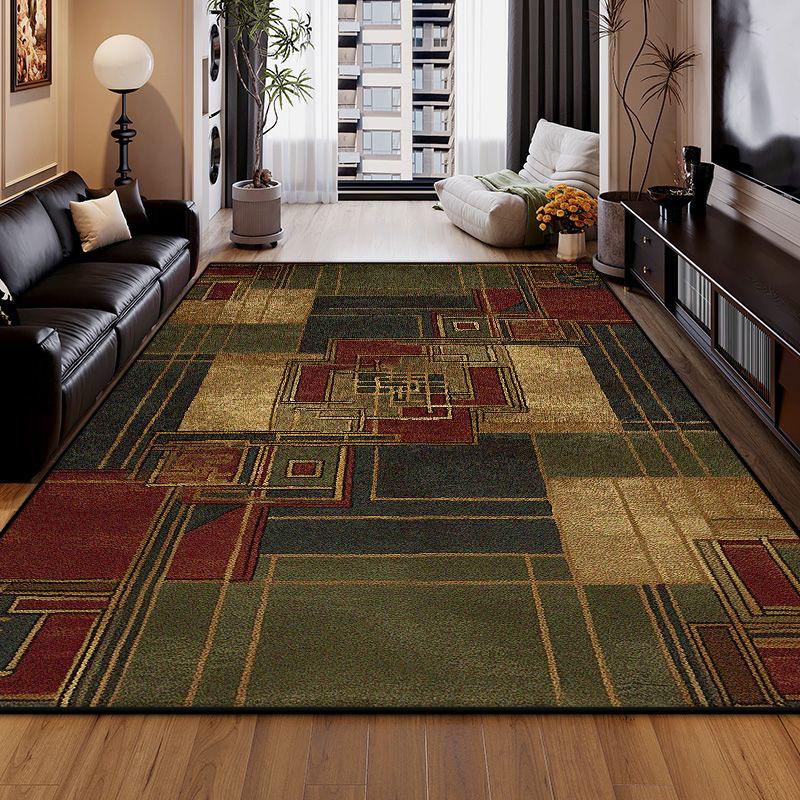 Leicht zu reinigender Retro-Teppich Wohnzimmerdekoration Lounge Garderobe Rutschfeste Bodenmatte Zuhause Schlafzimmer Eingangstürmatten Sofabereich Teppich