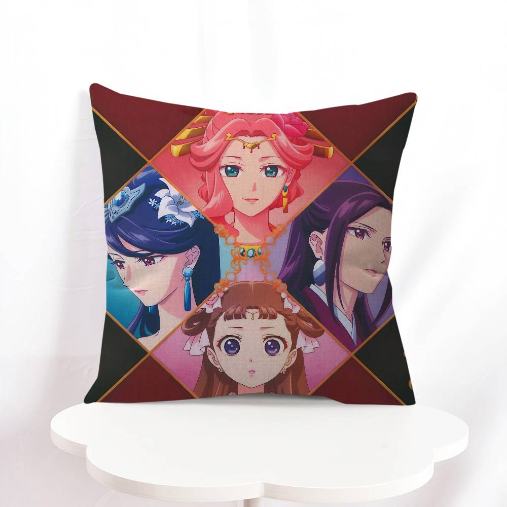 

The A-Apothecary Diaries Stitch Lucky Dragon Pillow Cover Sofa Cushion Cover Home Room Decoration Children Gift 16x16Inch