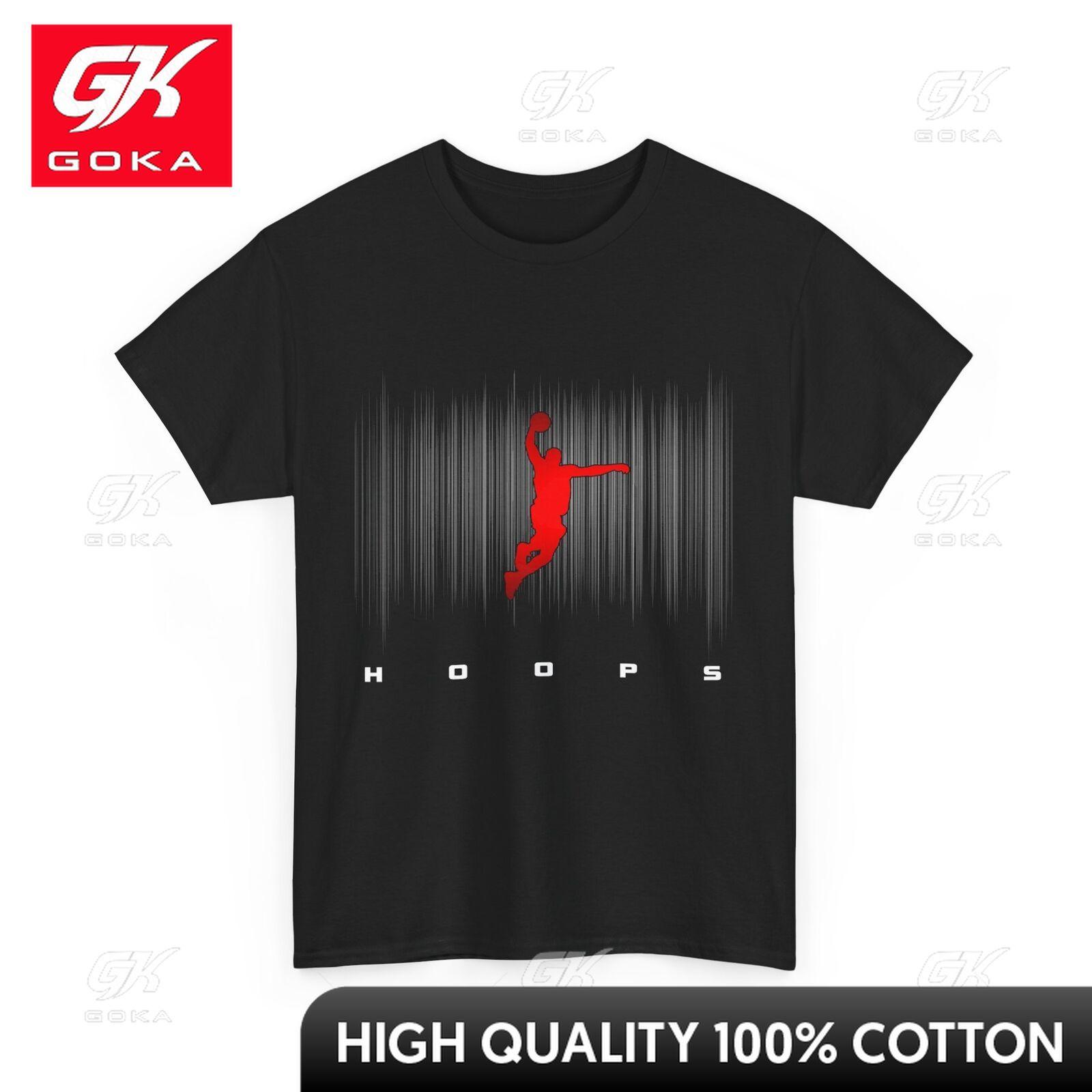 Basketball Player Hoops Shirt Relaxed Fit Top Soft Cotton Round Neck Charming Minimalist Style Printed S