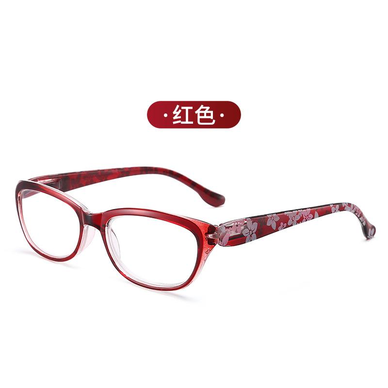 

Fashion Anti-Blue Reading Glasses Female High Definition Elderly Printing Comfortable Reading Reading Reading Glasses Running Rivers And Lakes +100 красный