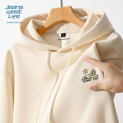 JEANSWEST LIFE Men's Casual Hooded Sweatshirt
