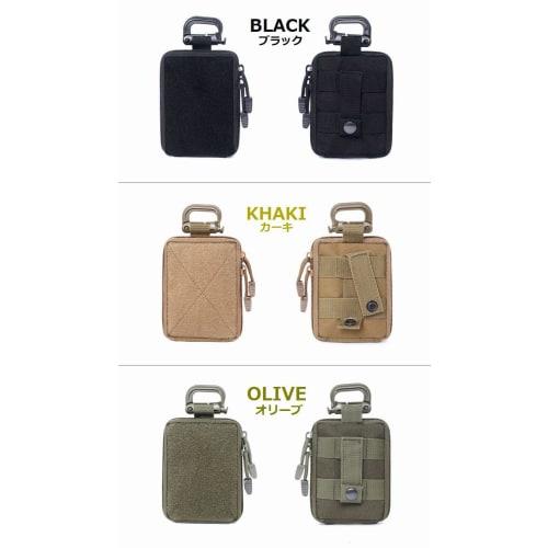 LTG Belt Pouch with Small Item Holder, Coin Purse, Card Case, Short Wallet, Carabiner, Military, Airsoft, Camping, Outdoor, Medical Pouch, Emergency S