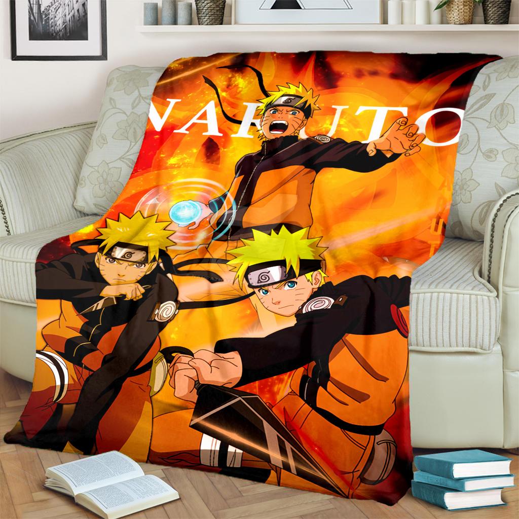 Anime-Print Blanket Warm Comfortable Flannel Blanket for Bedrooms, Sofas, Beds, Chairs, Picnics, Travel -LXR65