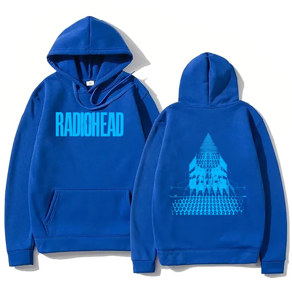 Radiohead Tour Harajuku Aesthetic Hoodies Radiohead Vintage Graphic Pullovers Men's Women Clothing Hip Hop Rock Band Sweatshirts