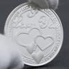 I Love You Four-Leaf Clover Lucky Silver-Plated Coin