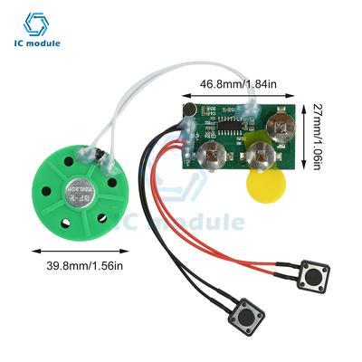 DIY Greeting Card Voice Recorder Module - 120/240 Second Recordable Chip with Button Playback for Talking Card Toy