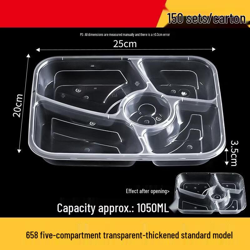 JingJingRS Multi-Compartment Disposable Food Containers