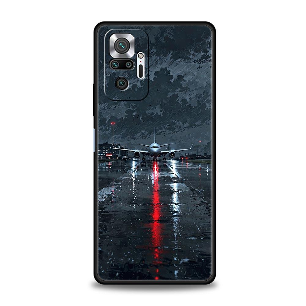 Aircraft Airplane Cool Phone Case For Xiaomi Redmi Note 14 13 12 5G 11 10 Pro Plus 4G 9S 9 14C 13C 12C 10C 9C 9A Soft TPU Cover