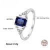 925 Sterling Silver High Quality  Luxury Sapphire Gemstone Topaz Promise Rings for Women  Jewelry  Party Wedding Engagement Gift