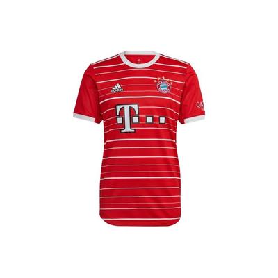 adidas Maillot de Football à Manches Courtes pour Homme FC Bayern Munich Édition Joueur Lettre Sportive Rouge HT4825