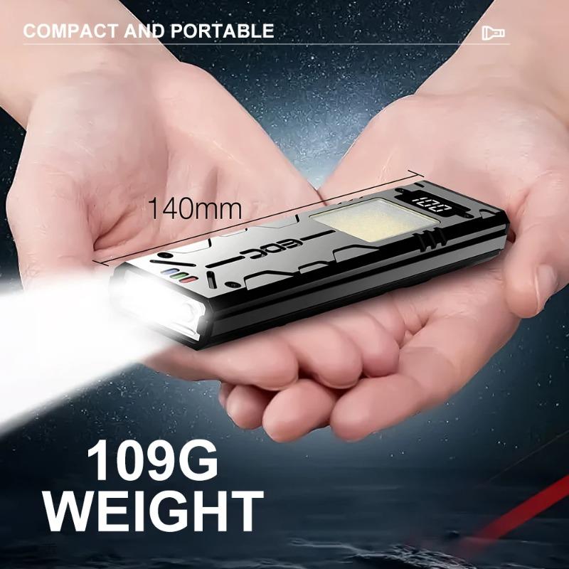 Super Bright Flashlight USB Rechargeable LED+COB Floodlight Magnetic Back Clip Portable Workamp LED Flashlight