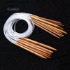 Set di ferri da maglia circolari in bambù carbonizzato con tubo da 18 misure 40/60/80/100/120 cm