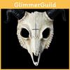 Halloween Sheep Skull Mask Resin Material Role Play Accessory For Costumes And Festivals