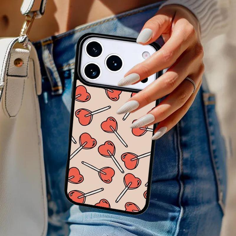 Red Lollipops Phone Case For iPhone 17 Air 14 15 13 12 Max Cover For Apple 16e 11 Pro Max Plus Coque
