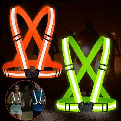Mettre en évidence les sangles réfléchissantes travail de nuit sécurité course cyclisme sécurité gilet réfléchissant haute visibilité veste de sécurité réfléchissante