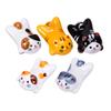 Lucky Figurine Ceramic Chopstick Holders Set of 5, Tabletop Hashi Rests That Raise Chopsticks for Family Meals and Neat Table Service