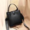 Bag Leather Fashion Bucket Bag Simple Single Shoulder Crossbody Bag Handbag for Women