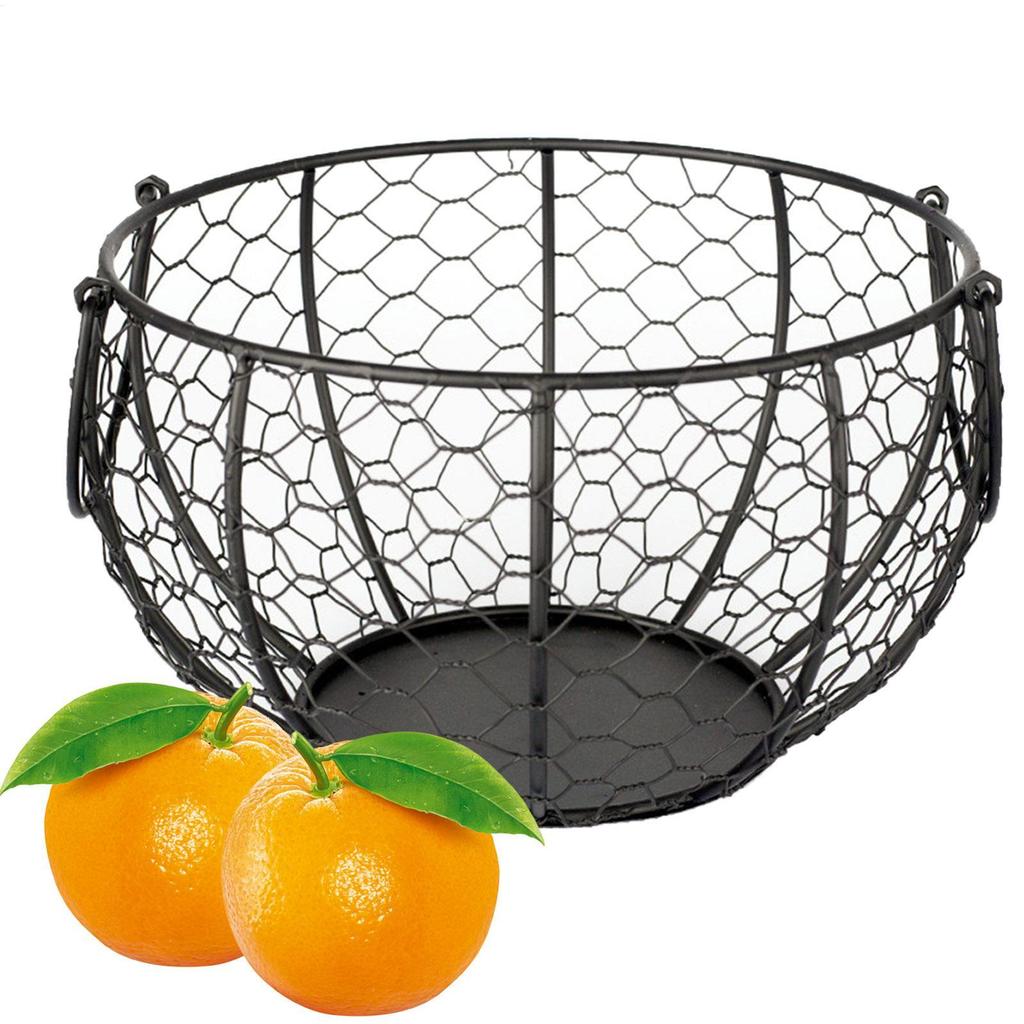Egg Storage Basket Iron Basket Potato Garlic Container Kitchen Storage Metal Wire Egg Basket Farm Chicken Cover Egg Holder