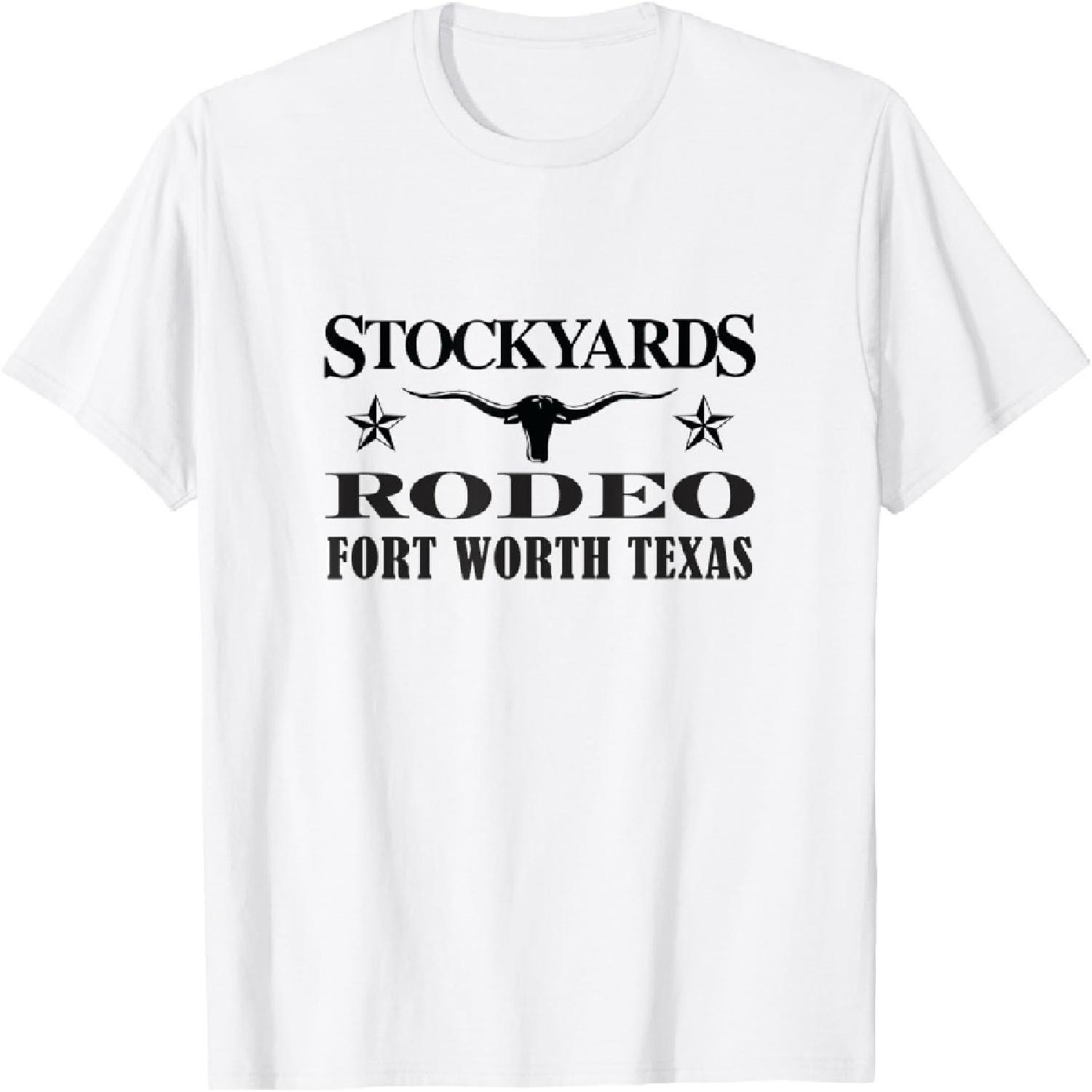 Fort Worth Texas Stockyards and Rodeo Cowboy Design T-Shirt S