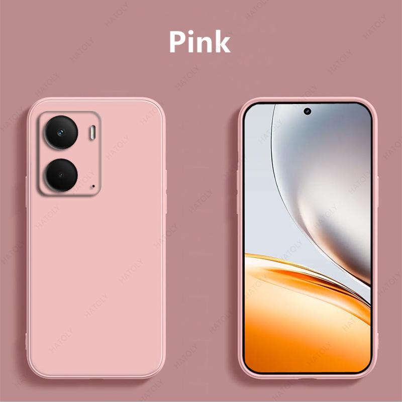 

Жидкий силиконовый чехол для телефона Realme Neo7x Чехол Мягкий чехол Funda Задняя крышка для Realme P3 Чехол для Realme Neo7x For Realme P3 розовый