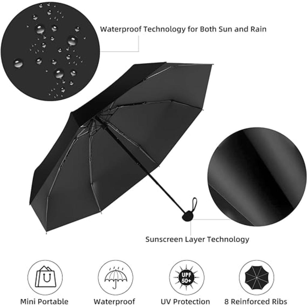 Ultralight And Compact Portable Capsule Umbrella Uv Protection Umbrella Mini Five-Fold Umbrella