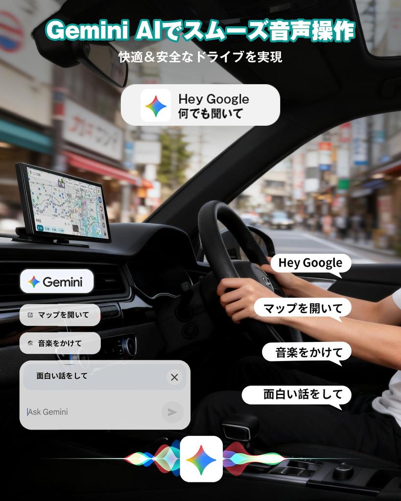 Ottocast ScreenAI Portable Display Android Large Supports All AI Voice Compatible with All Stream and More In the Wireless Bluetooth Music AUX Easy