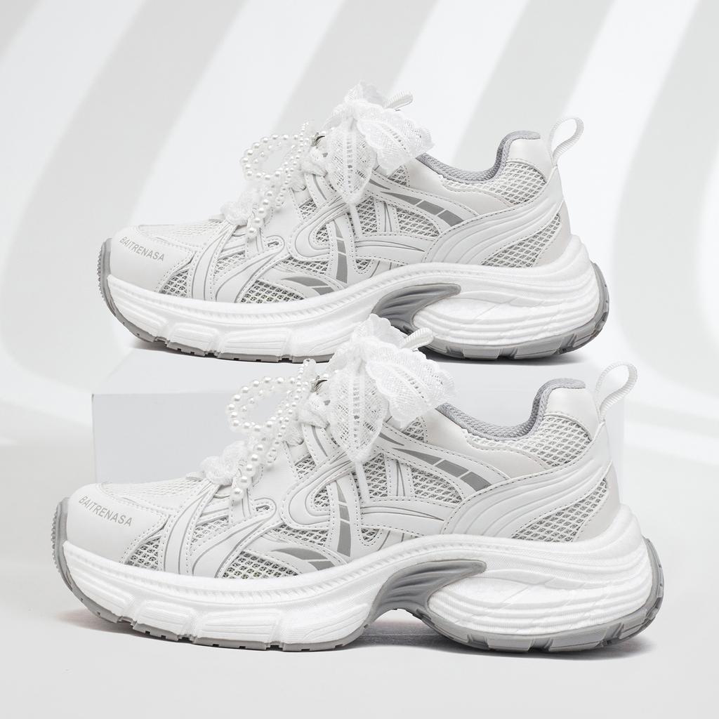 2025 new ballet dad shoes mesh casual shoes ultra-light soft-soled shoes women's shoes versatile sports shoes