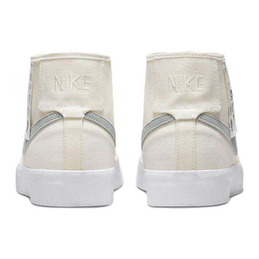 Nike Blazer Court Mid Premium SB Warning Label Men Sneakers White Summit-White DZ7635-110