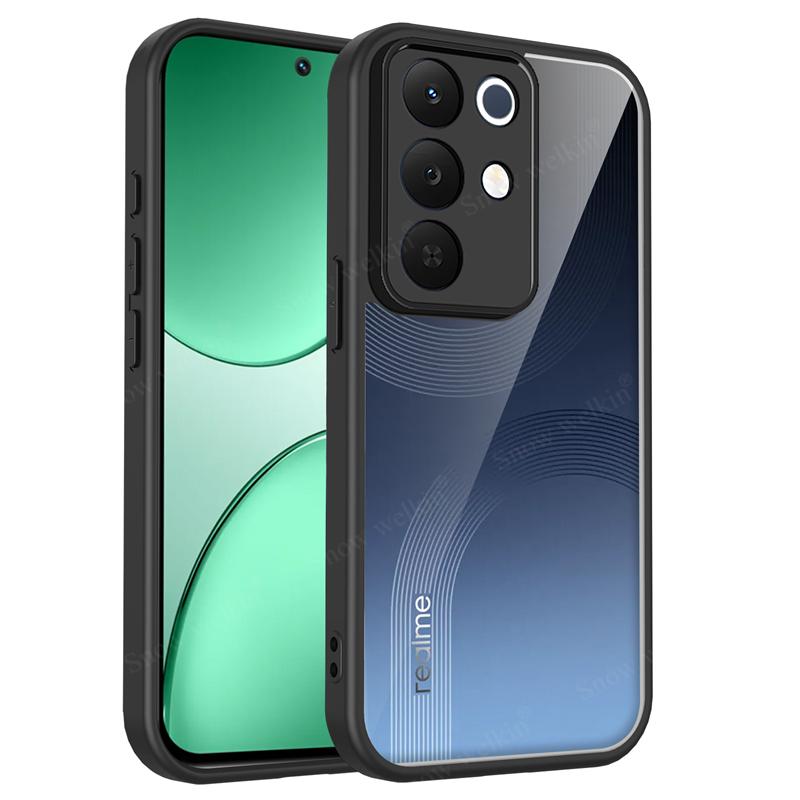

Прозрачный силиконовый чехол для Realme C85 Pro RealmeC85 Pro C85Pro, задняя панель из поликарбоната, бампер из ТПУ, противоударные, прозрачные чехлы для телефона Realme C85 5G чёрный